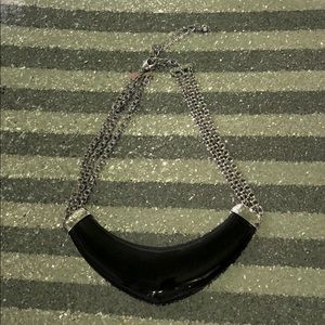Chico’s Black Boomerang Necklace